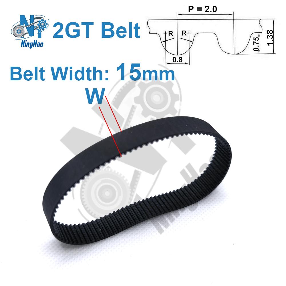 2GT Belt GT2 Timing Belt Width 6mm 10mm 15mm Closed Loop Rubber Perimeter 1424mm~1610mm 2MGT Synchronous Belt 3D Printer Parts