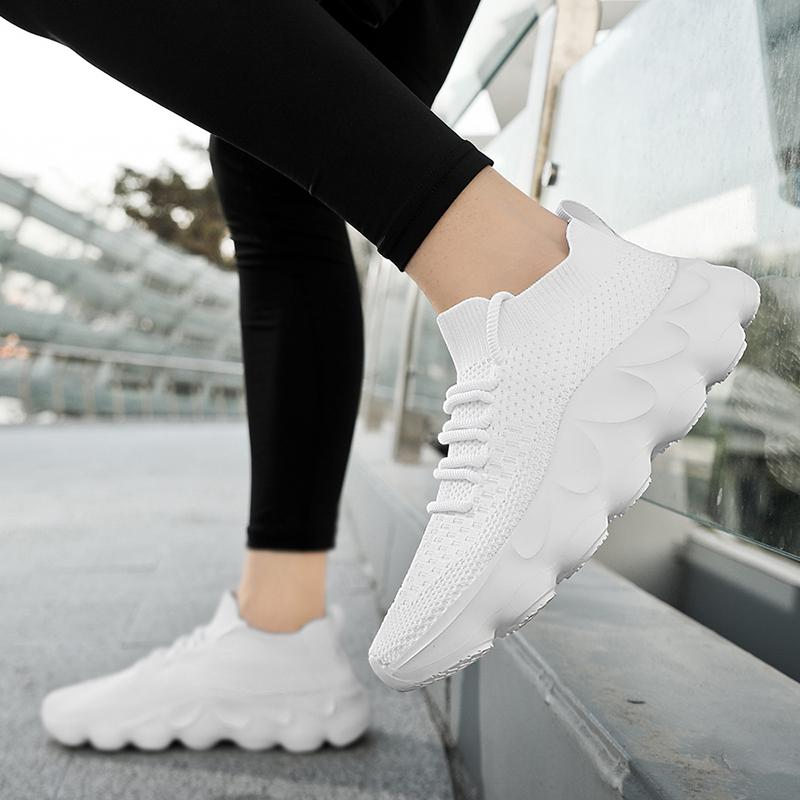 Summer coconut shoes men breathable flying woven sneakers casual travel shoes 48 large size lace-up sock shoes fashion
