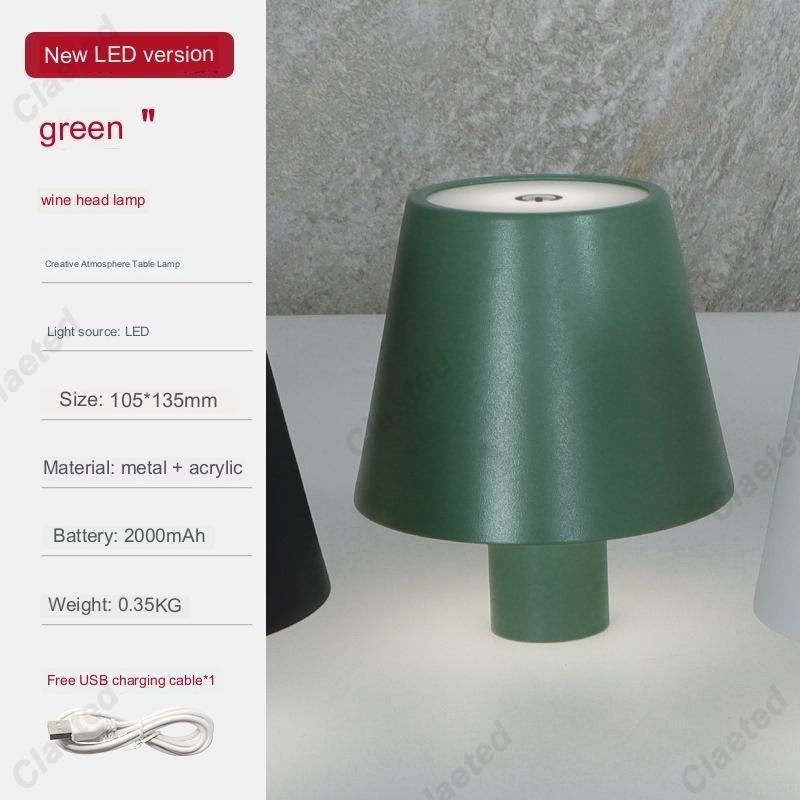 

Светодиодная настольная лампа в виде бутылки вина, съемная и портативная, с возможностью зарядки, украшение для бара, кафе, ночник USB Rechargeable темно-зеленого