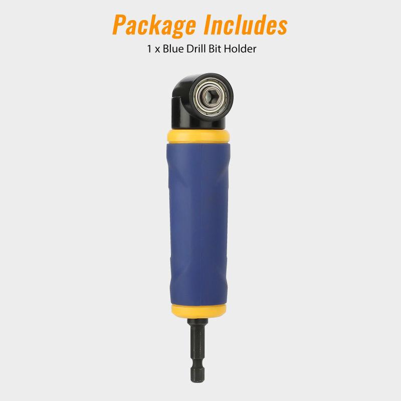 90 Degree Right Angle Drill Adapter High Efficiency Standard Hex Extension Screwdriver Socket Holder