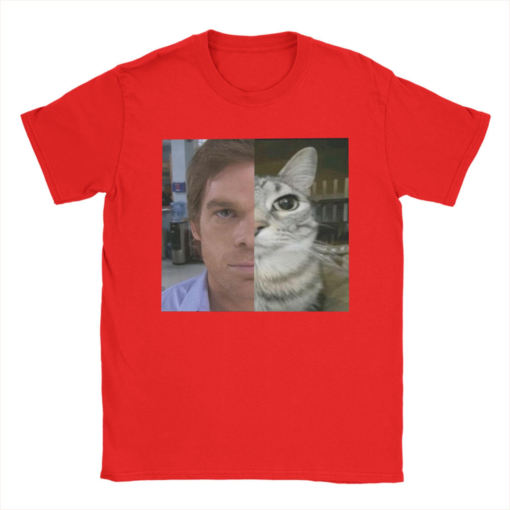 

Чоловіча футболка Dexter Morgan Cat Trinity З чистої бавовни Гумористична футболка З круглим вирізом Футболки З коротким рукавом Ідея для подарунка 2XL