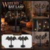 Halloween Witch Desk Lamp and Candle Holder Set - 2 Piece Tabletop Decorations for Home Decor