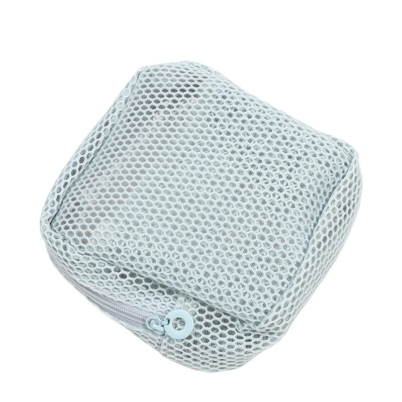 Women Large Capacity Cosmetic Bags Portable Mesh Makeup Bag Lipstick Sanitary Cotton Storage Bag For Ladies