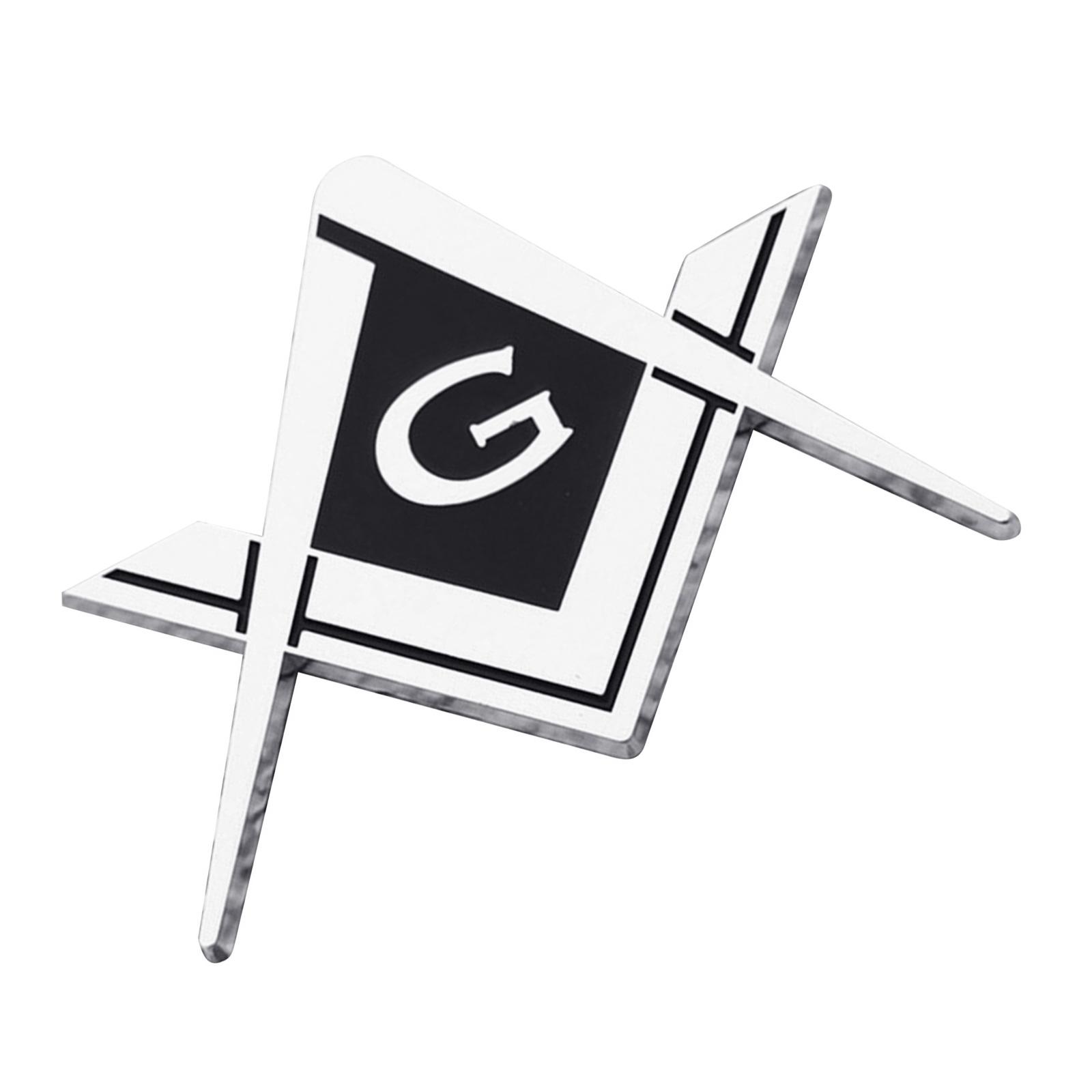 

Масонские эмблемы 3D автомобильные наклейки с сильным клеем отражают культурную идентичность персональные стили подходят для украшения автомобиля серебряный