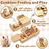 2Pcs Wooden Hamster Enrichment Toys Small Animal Chew Toy Interactive Pets Hidden Treats Holder Sniff And Snack Toy for Guinea Pigs