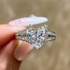 Lindon Classic Copper Alloy Zircon Ring Ladies Jewelry Wedding Promise Party Gift