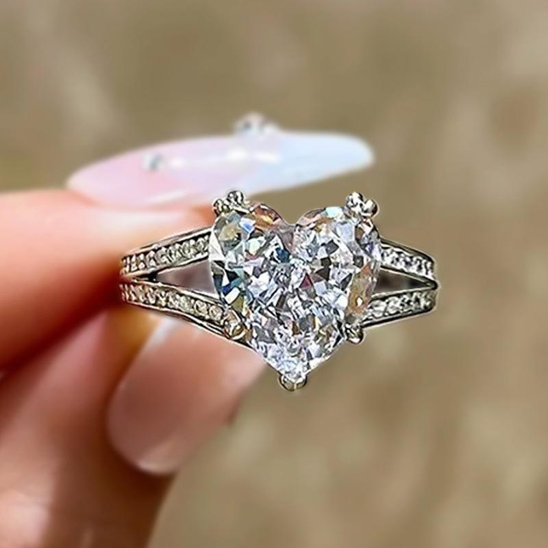 Lindon Classic Copper Alloy Zircon Ring Ladies Jewelry Wedding Promise Party Gift