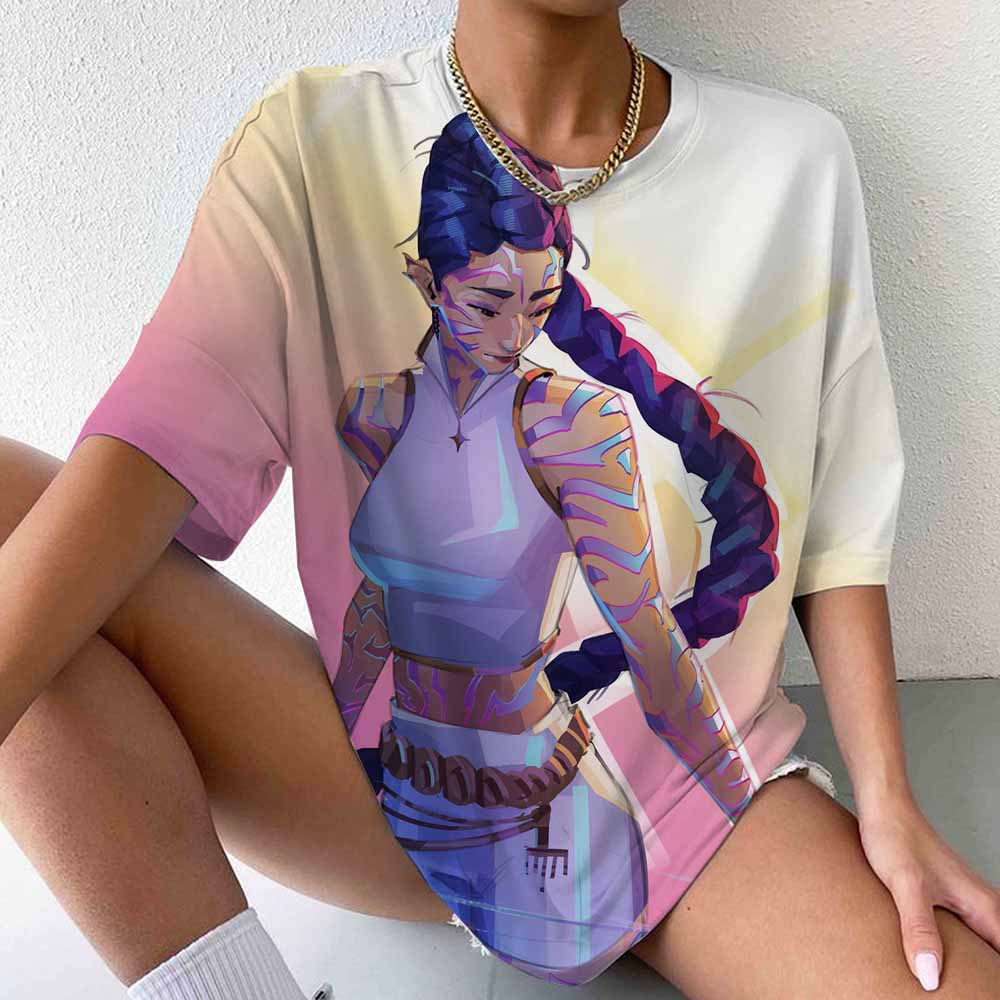 Kawaii Snoopy Print T-shirts Tops for Women Lady Summer Children T-shirts Casual O-neck Snoopy Print T-shirts