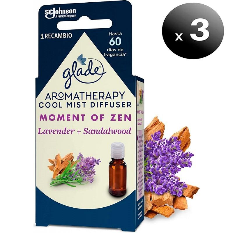 Buy Pack Of 3 Units. Glade® Aromatherapy, Essential Oil Diffuser Refill, Moment of Zen Fragrance