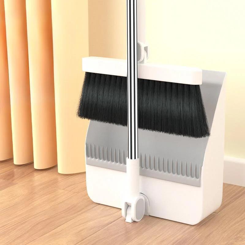 Broom Dustpan Set Household Long Handled Floor Cleaning Dust Collector Set Suitable Home Kitchen Room Office Cleaning