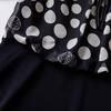 Pasite New Chinese Style Polka Dot Chiffon Midi Dress