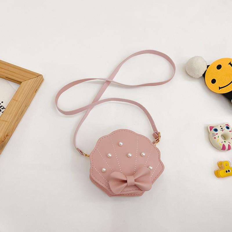 Shell Princess Pearl Bag With Bow For Kids School Daily Use Cute And Sweet