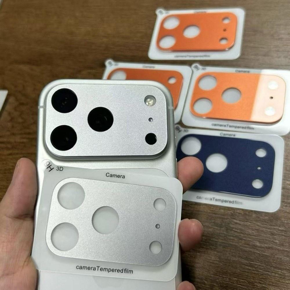 Aluminum Metal Lens Protector Full Cover Orange Camera Lens Cover Anti Scratch HD for iPhone 17Pro/17 Pro Max