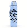 1PC Intersecting Triangle Geometric Shape 750ml Color Plastic Water Bottle Leakproof Flip Straw Lid For Sports Office Home Use