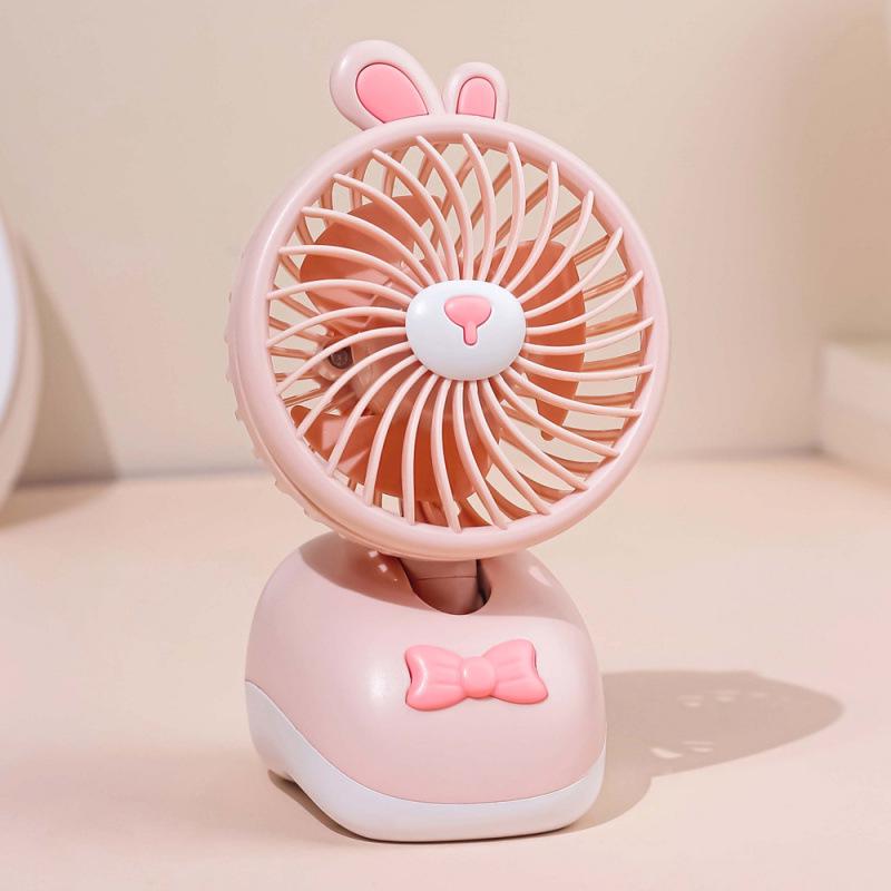 

Cute Rabbit USB Rechargeable Mini Desk Fan for Dorms and Offices 119x48x148mm розовый