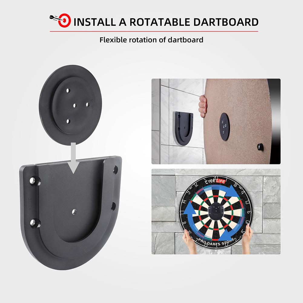 Wall Mounted Dartboard Holder Wall Hanging Dartboard Mounting Bracket Set with Fixed Accessories for Indoor Games Darts Kit