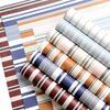 Pixel Wave Stripe Floral Bouquet Packaging Paper - Two-Color Design for Flower Shops