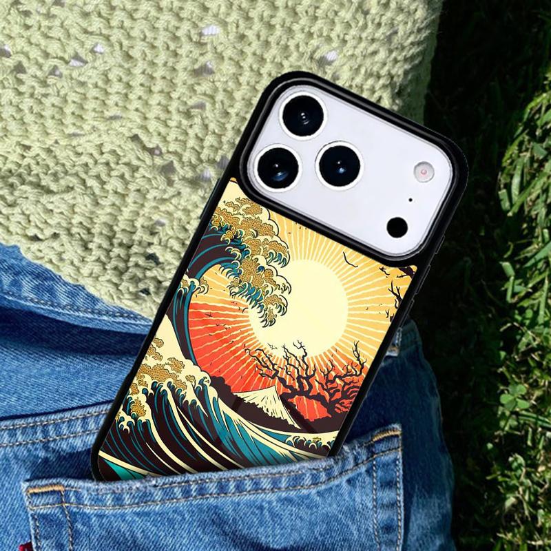 Japanese Surfers Phone Case For iPhone 17 AIR 16 Pro Max 15 14 Pro 11 12 13 Shockproof Silicone Cover
