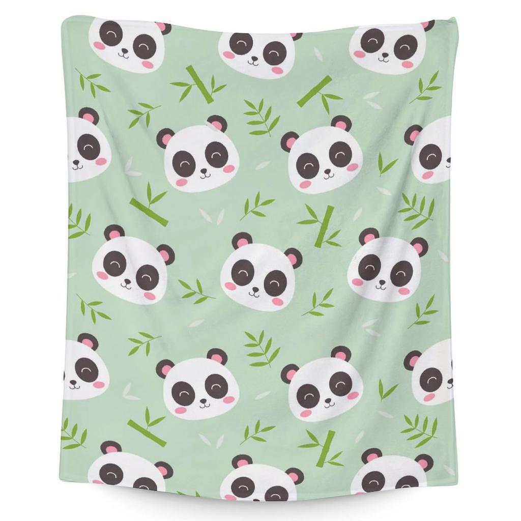 Panda Blanket Blanket Cute Animal Flannel Blanket Air Conditioner Blanket Blanket Office Nap Blanket