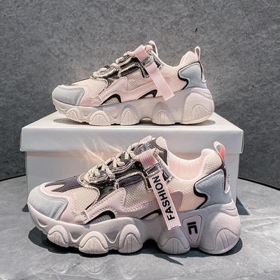 Zapatos casuales de suela gruesa para mujer, zapatos deportivos transpirables, zapatillas de deporte casuales, zapatos para correr