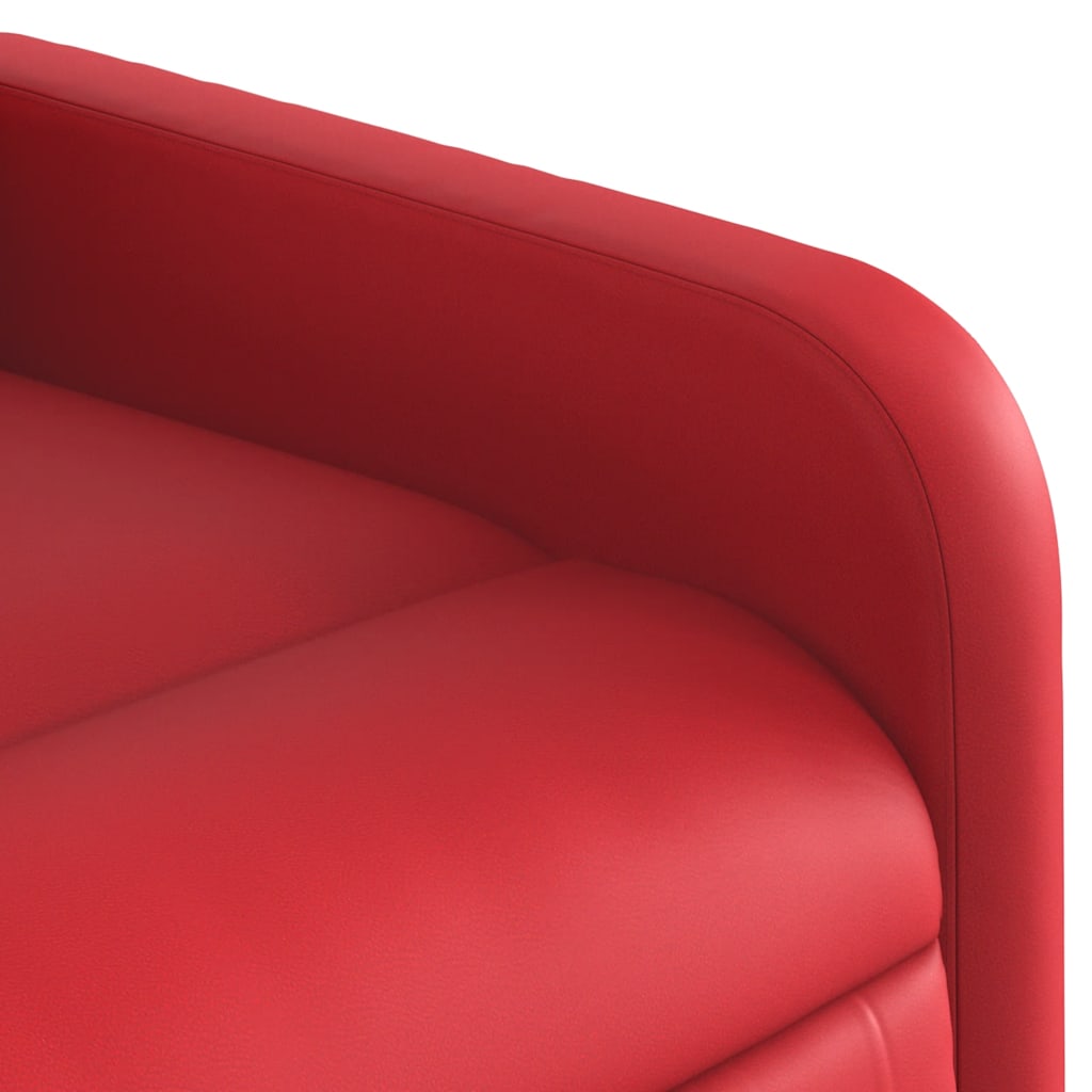 Electric Massage Chair Red Faux Leather