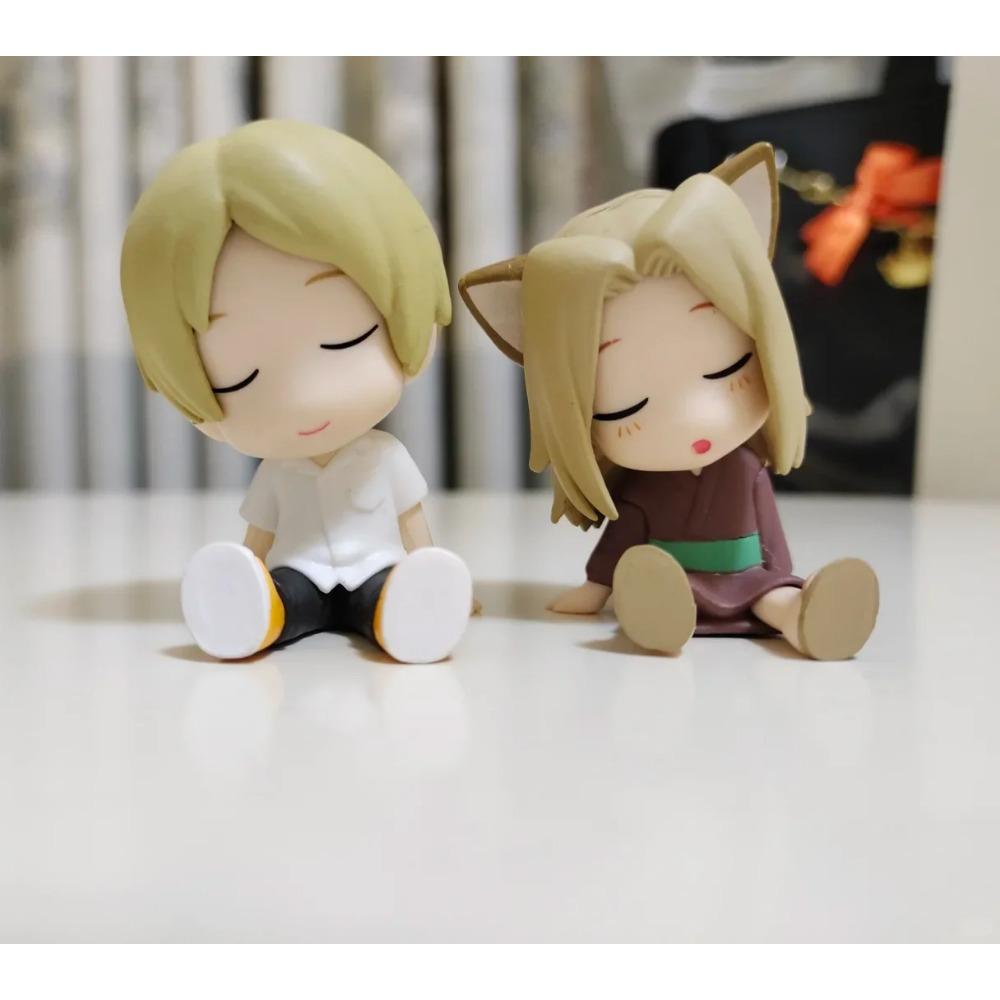 Nouveau en stock Compte Amis Anime Chats Enseignants Dormant Côte à Côte Assis en Rangées Boîte Aveugle Modèles Ornements