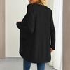 Women's Fashion Casual Solid Color Long Sleeve Loose Pocket Button Cardigan Sweater Jacket