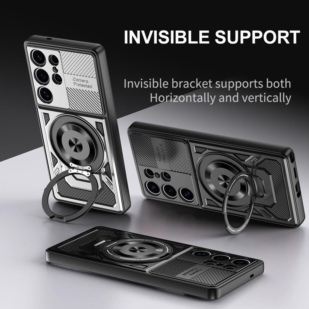 Magnetic Holder Ring Shockproof Armor Phone Case for Samsung Galaxy S26 Ultra S 26 Plus 5G for Magsafe Wireless Charging Cover