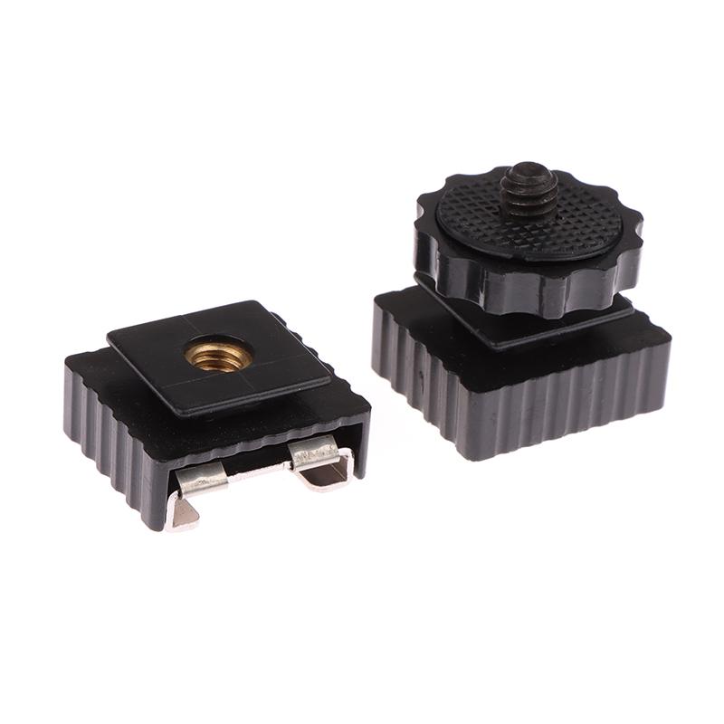 Speedight Flash Cold  Shoe Bracket Mount Adapter 1/4" Screw For Studio Speedight Tripod Flash  Shoe Mount Adapter