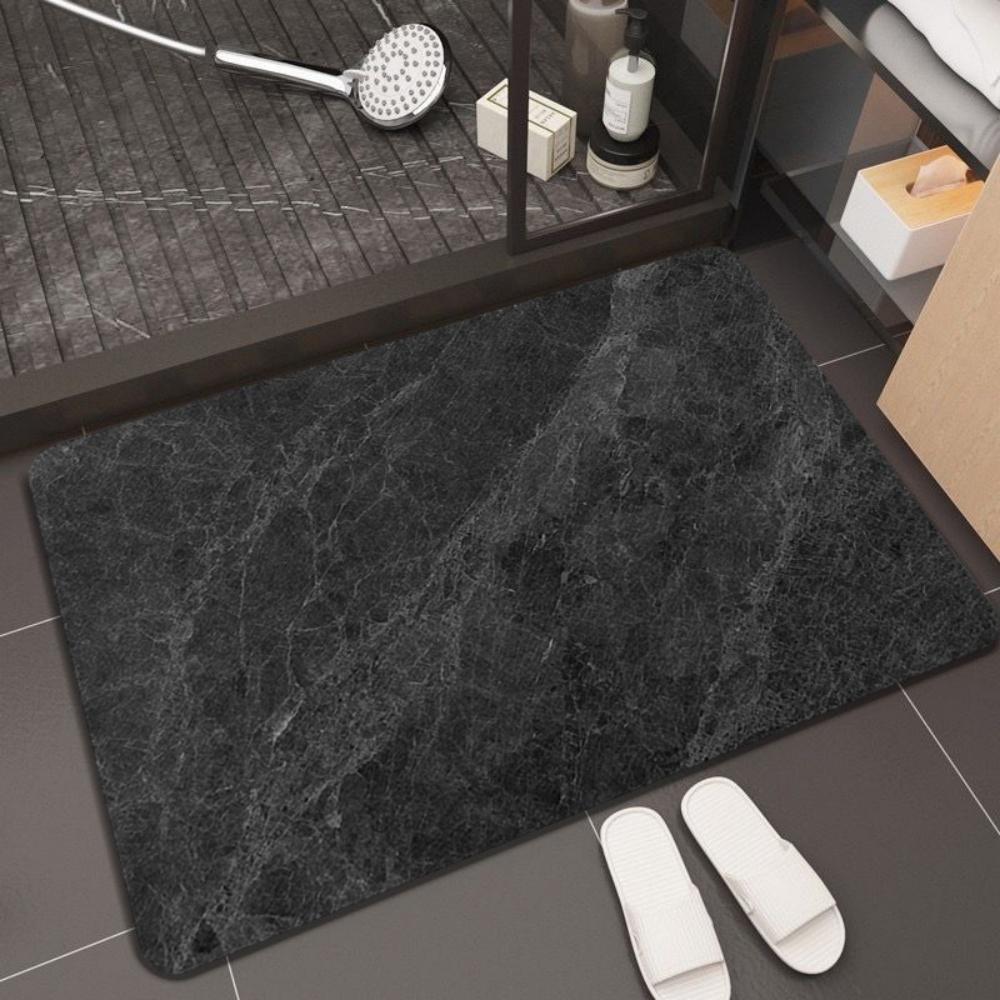Black Gold Marble Themed Drying Mat Non-slip Pad For Luxury Home Sink Area, Perfect For Daily Water Absorption Home Decor