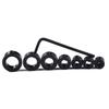 3-12mm Drill Chuck 7Pcs Black Depth Stop Collar Ring Drill Bit