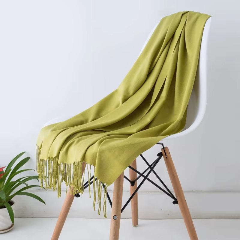 Luxury Design Brand Solid Women Cashmere Scarf Autumn Winter Warm Shawls Wraps  Men's Pashmina Tassel Scarves Female Foulard