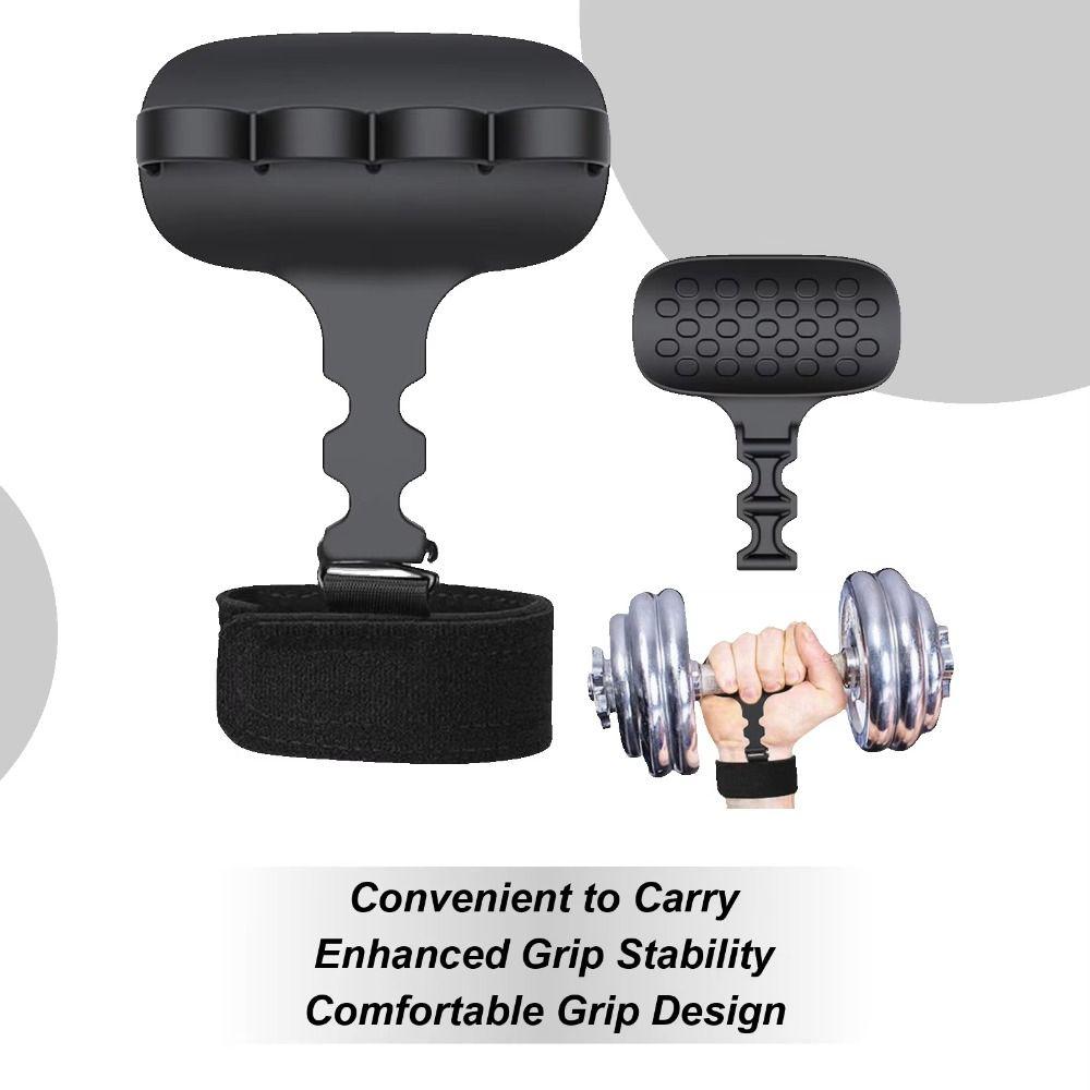 1 Pc/ Pair Ergonomic Shape Lifting Grips Silicone Material Anti-Slip Grips  Barbell Exercises