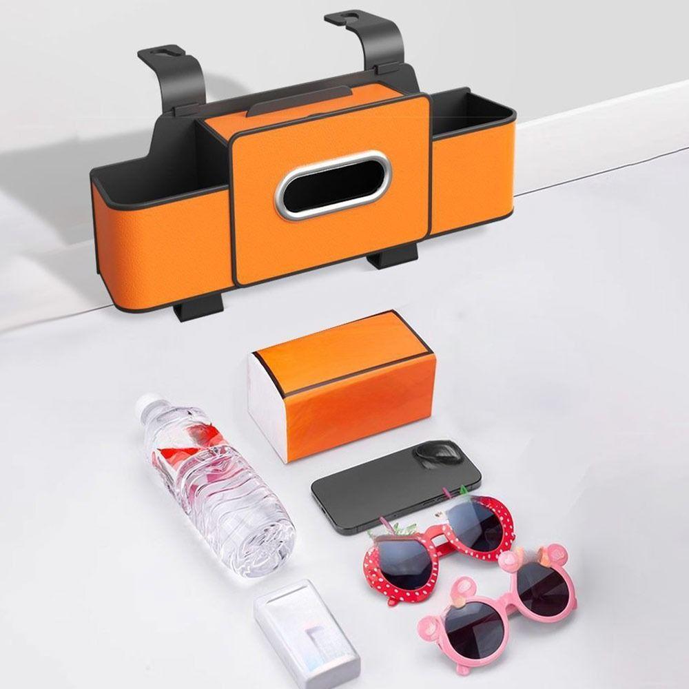 New 3-in-1 Car Backseat Organizer Hanging Auto Accessories Tissue Box Multifunction Water Cup Holder