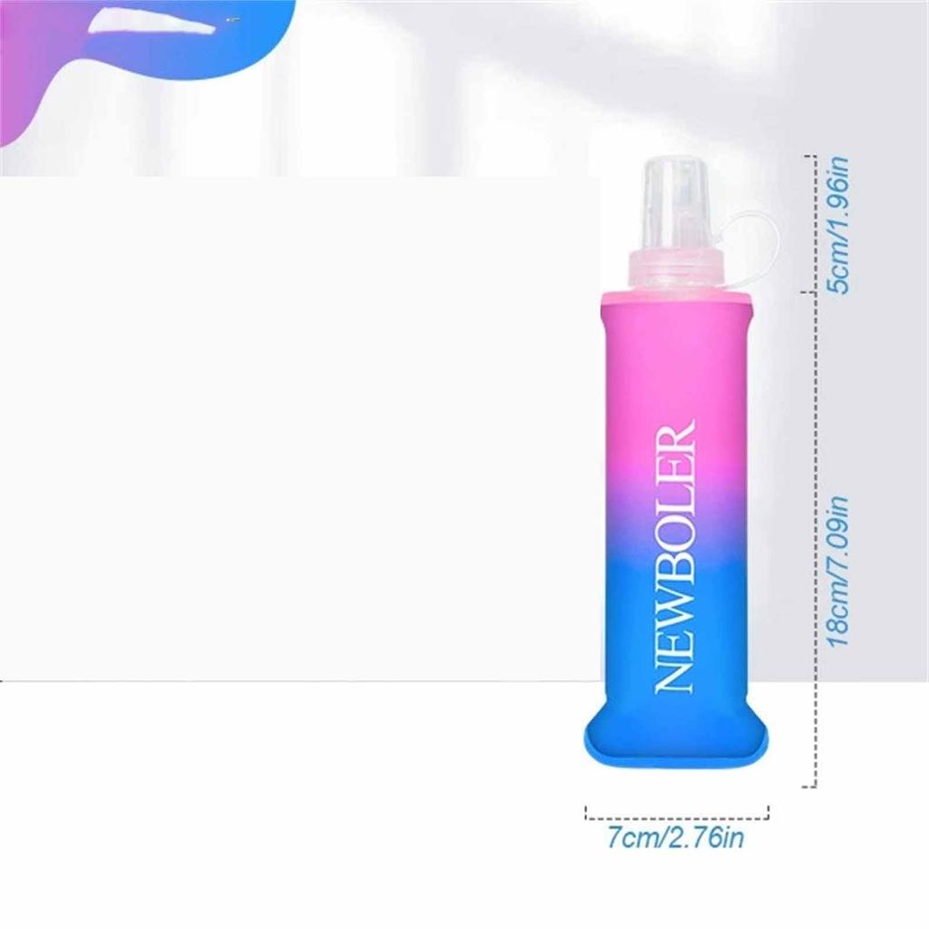 Farbverlauf Sport Weiche Wasserflasche – Faltbarer Tragbarer Trinkbeutel für , Laufen & Outdoor-Aktivitäten