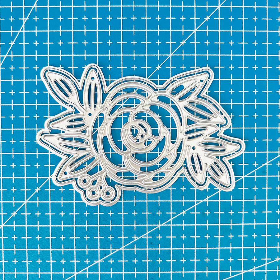 

Rose Flower Leaves Shaker Metal Cutting Dies Stencil for DIY Scrapbooking Photo Album Embossing Paper Cards Crafts Diecuts dies серебряный
