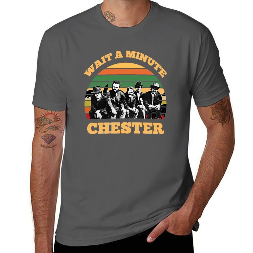 Wait A Minute Chester Tshirt Large Size Casual Tee Shirt Tshirt