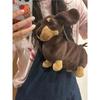 Dackel Cartoon Plüschpuppe Schulter Crossbody Handtasche