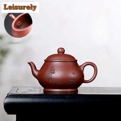 160 ml exquisite Yixing-Teekannen aus violettem Ton, handgefertigt, birnenförmiger Topf, Roherz, violetter Schlammkessel, Zisha-Teeservice, Teeartikel, Bastelbedarf