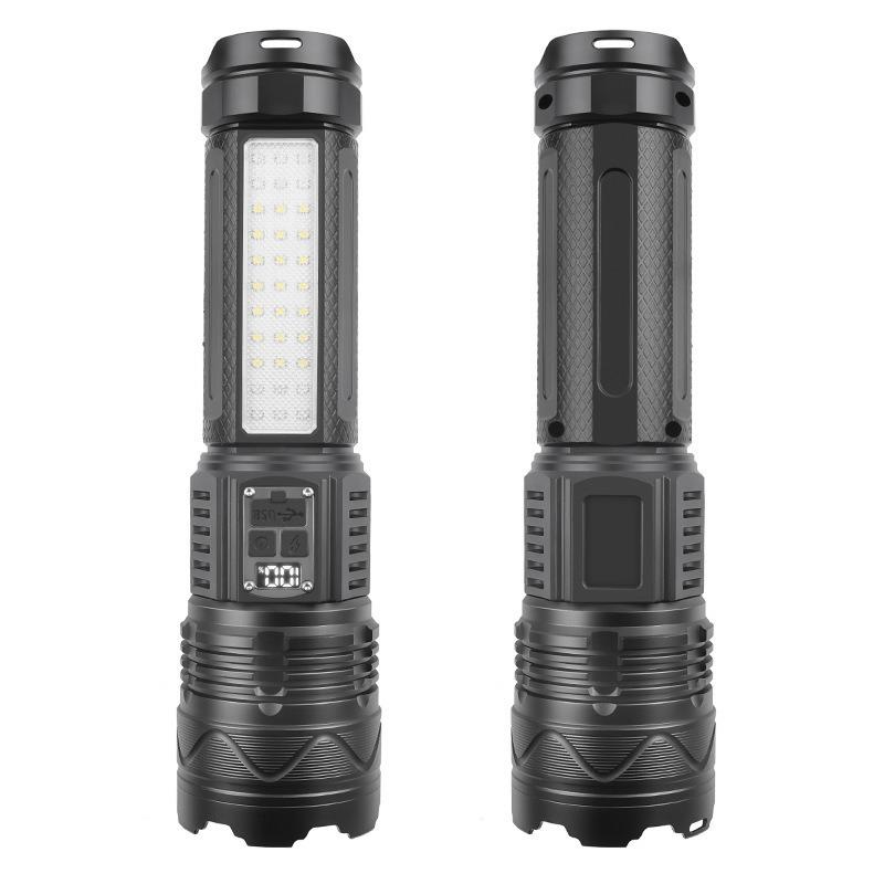 1Pc Adjustable Flashlight, Long Battery Life, Suitable for Camping, Running, Hiking, Fishing, Mountaineering, Etc.