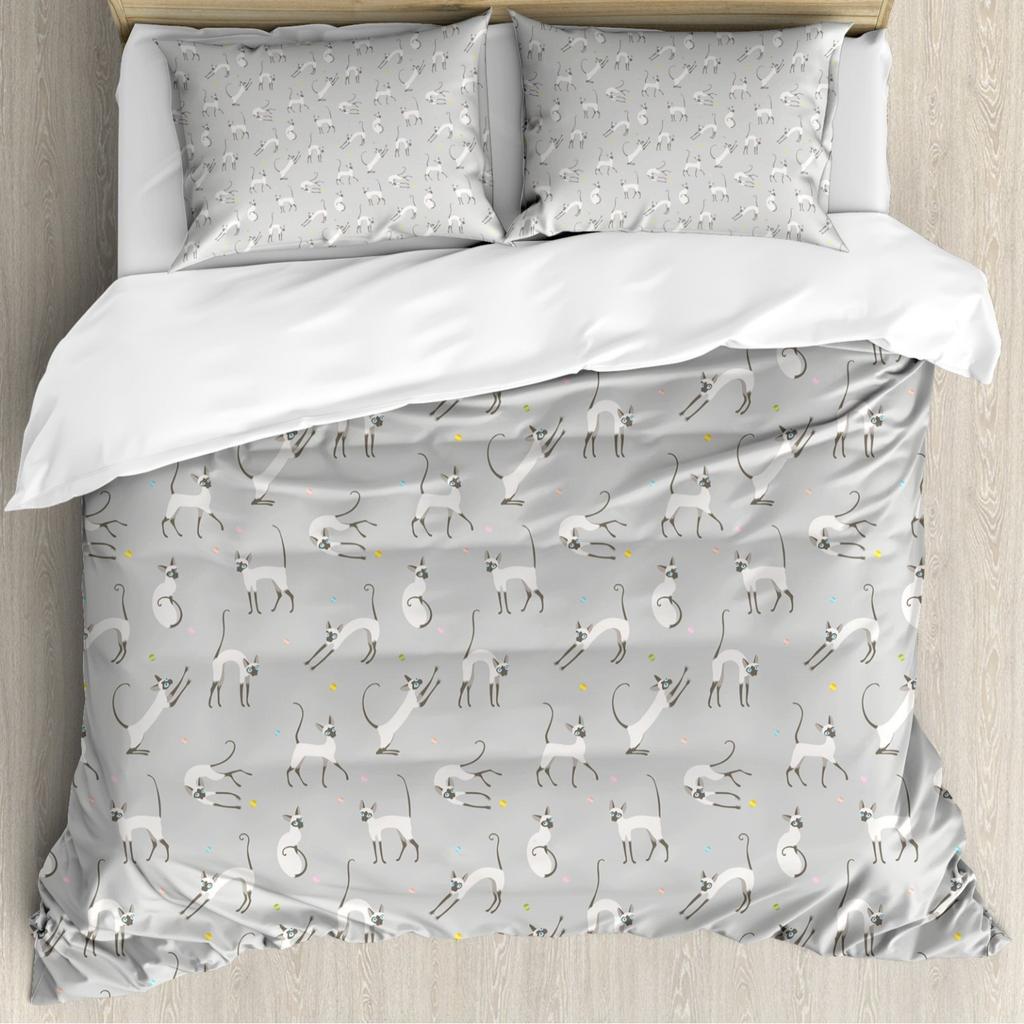 Yellow Plaid Square Three-Piece Quilt Cover 3D Digital Printing Bedding Set Bed Cover Batch