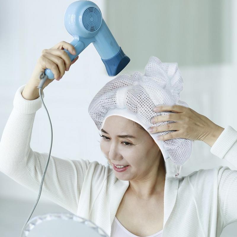 Adjustable Hair Drying Hoods Net Plopping Caps For Drying Long Curly Hair Quick Drying Hair Towel Bath Hats Girls ProcessingCap