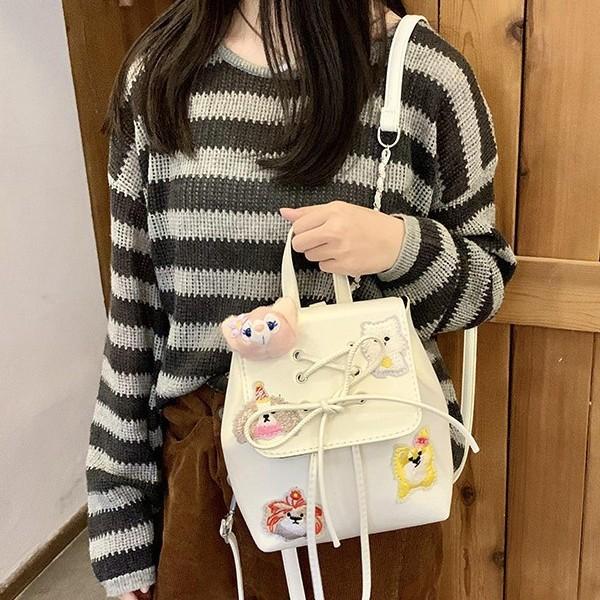 New Mini Schoolbag Niche Design Sweet Cool Babes Cute Cartoon Dog Kulomie Shopping Versatile Backpack