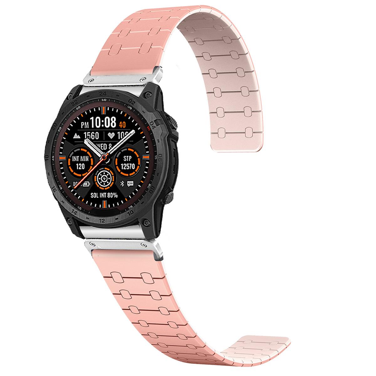 

26mm Magnetic Silicone Strap For Garmin Fenix8 7X 6X Pro 5X Plus 3 3HR Quick Fit Bracelet For Enduro 2/Descent Mk1 Tactix 7 Band 26mm