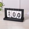 Wooden Perpetual Calendar Flip Month Date Display Desktop Schedule Daily Planner Office Home Decoration Photography Props