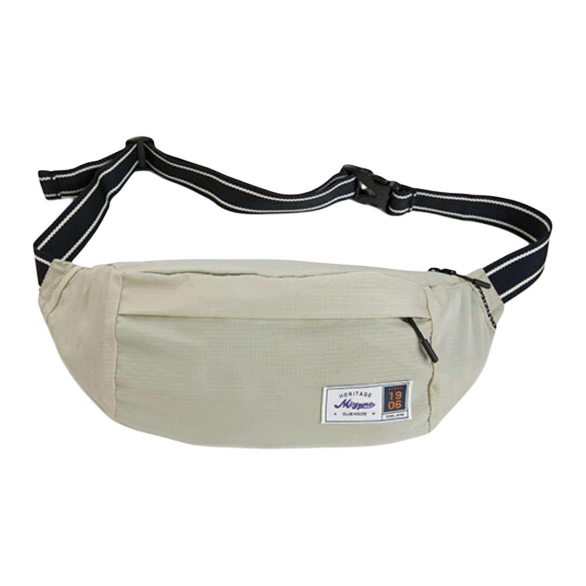 

Новая поясная сумка Mizuno из водоотталкивающей клетчатой ткани, обычная, унисекс, светло-хаки, D3CY43G1-52 41.9*8.9*15.0CM