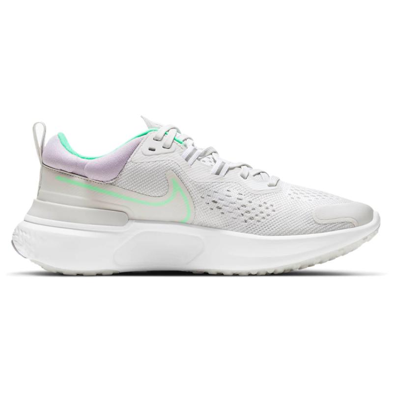 Nike React Miler 2 Platinum Tint Green Glow Women's Sneakers CW7136-002