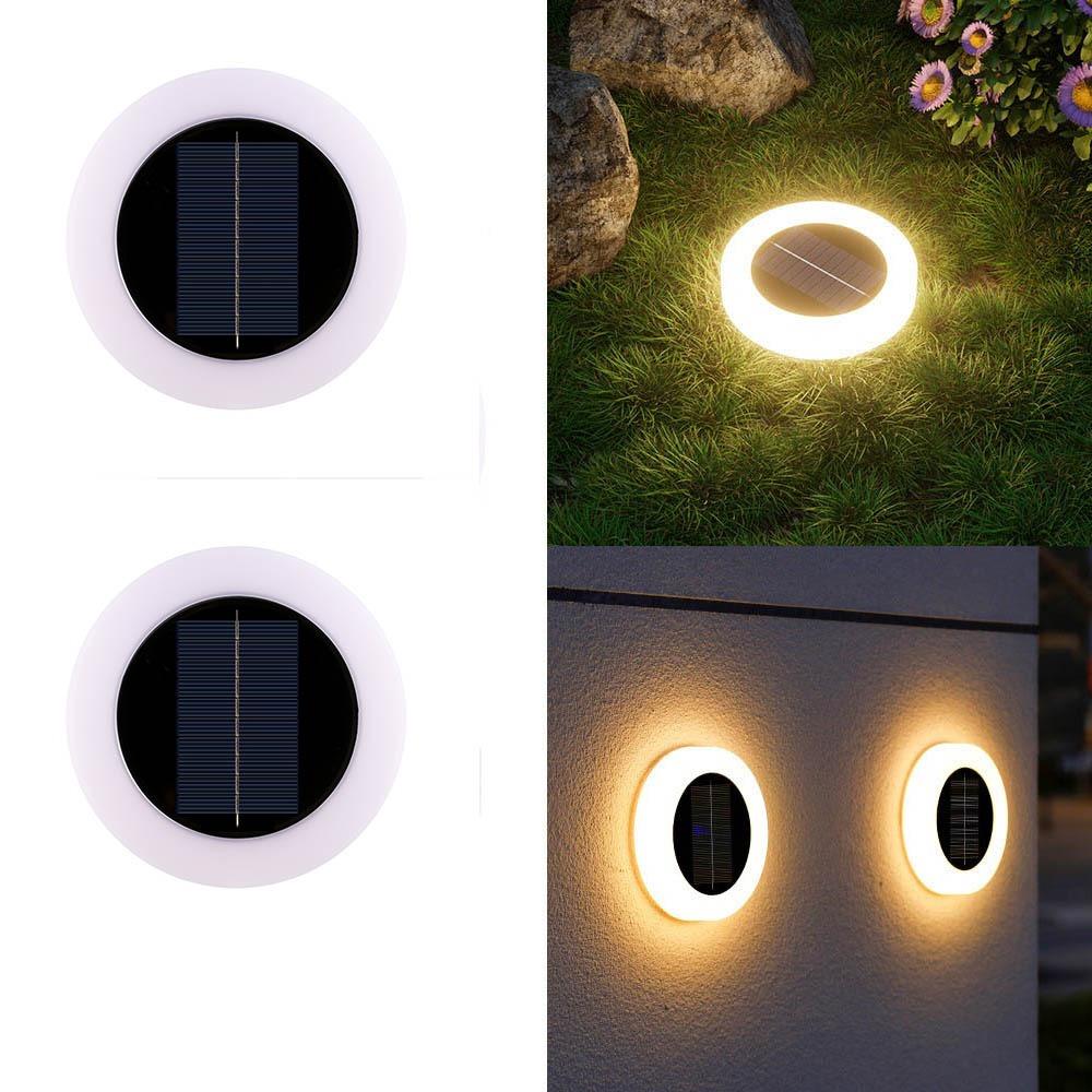 2PCS Waterproof Solar Garden Lawn  Lights Dual-purpose Wall Lamp  Decoration Lighting