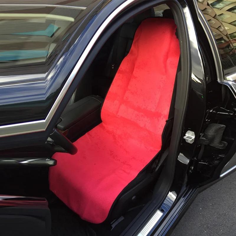 Non-slip Breathable Front Rear Chair Cover Car Universal Seat Towel Cover Adjustable Waterproof Protector Elastic Strap
