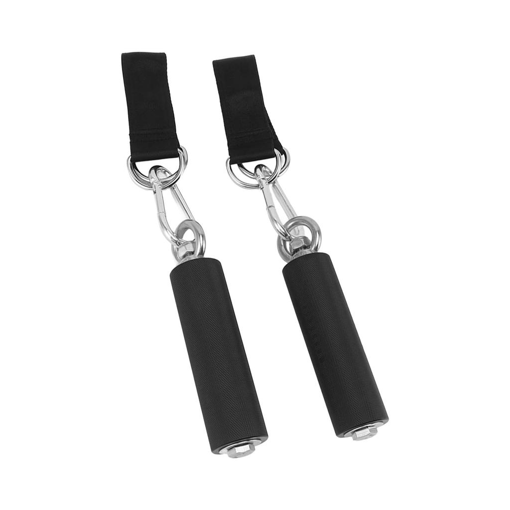 1Pair Pull Up Handle Cable Handle TPR Rubber Coated Grip Anti Slip Straight Gym Equipment